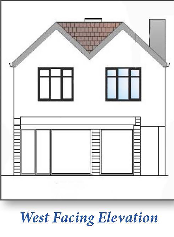 Lot: 86 - FREEHOLD BUILDING WITH PLANNING PERMISSION FOR RE-DEVELOPMENT - Drawing of proposed elevation